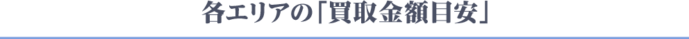 各エリアの「買取金額目安」